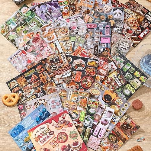 Alideco 30pcs Scrapbook Stickers Vintage Gourmet Desserts Sticker Book for Adults Sticker journaling Stickers for Scrapbooking (shiquxiaoguan) - Shiquxiaoguan thumbnail 8
