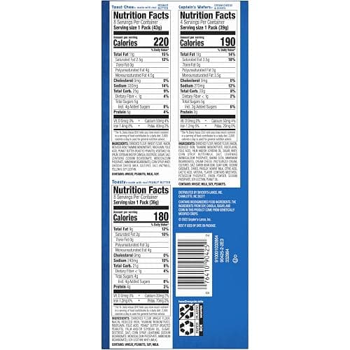 Lance Sandwich Crackers, Variety Pack, 3 Flavors, 20 Individually Wrapped Packs, 6 Sandwiches Each thumbnail 9