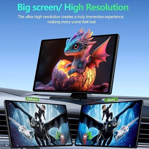 9" Carplay Screen for Car, Portable Wireless Car Play Screen for Apple CarPlay & Android Auto, OTA Updates, Backup Camera, Mirror Link, Voice Control, GPS Navigation, Bluetooth 5.0, FM/AUX thumbnail 6