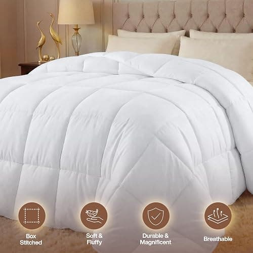 Utopia Bedding Comforter Duvet Insert, Quilted Comforter with Corner Tabs, Box Stitched Down Alternative Comforters Twin XL Size (White) thumbnail 4