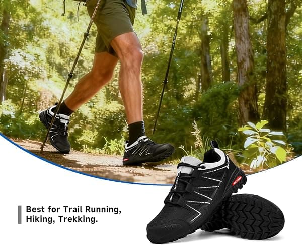 KEFUWU Trail Running Shoes Men Lightweight Non-Slip Walking Hiking Sneakers Men Outdoor Running Shoes thumbnail 2