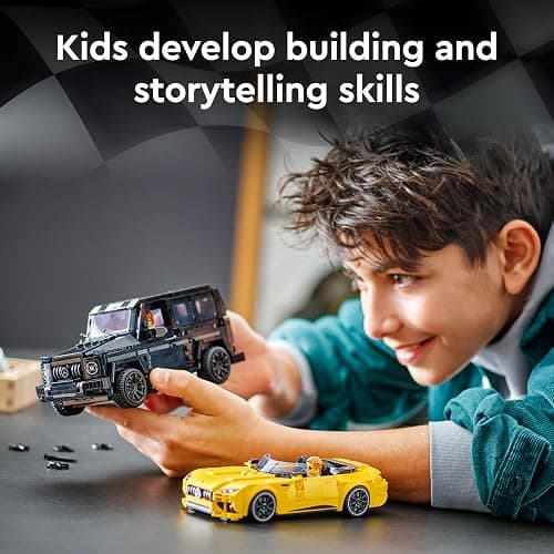LEGO Speed Champions Mercedes-AMG G 63 & Mercedes-AMG SL 63 Car Toys, Vehicle Playset for Kids, 2 Building Sets with 2 Driver Minifigures, Gift for 10 Plus Year Old Boys and Girls 76924 thumbnail 8