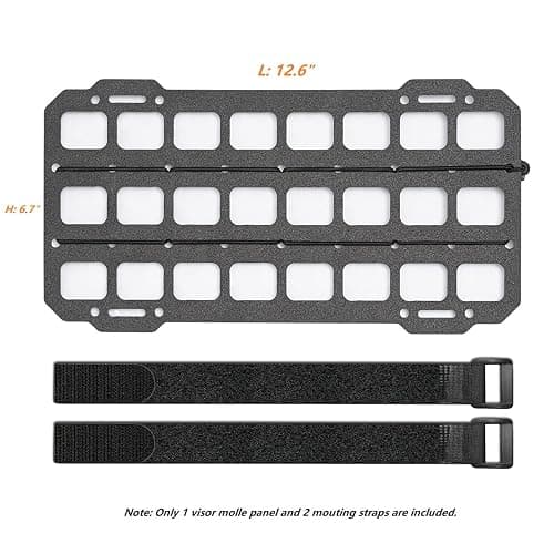 TACNEX Vehicle Rigid MOLLE Panel for Car Visor Organizer EDC Pouch Tool Holster Bag Holder Tactical Gear Rack Truck Equipment Mount Plate Modular Storage Shelf Auto Interior Accessories thumbnail 6