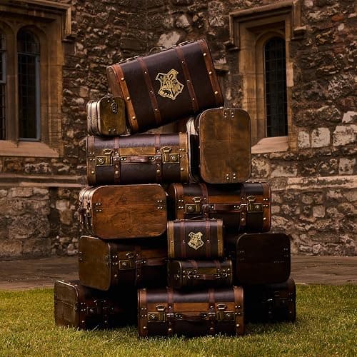 Harry Potter Hogwarts School Trunk - Large 17.5” Collectible Storage Chest with Hogwarts Crest - Official Wizarding World Prop Replica & Decorative Keepsake Box - Not for Travel Use thumbnail 2