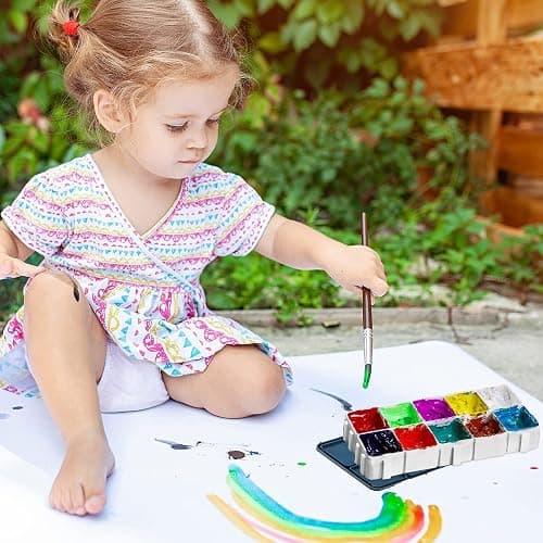 30 Compartments Plastic Paint Palette with Lid, Airtight Leakproof Watercolor Palette for Gouache, Acrylic and Oil thumbnail 6