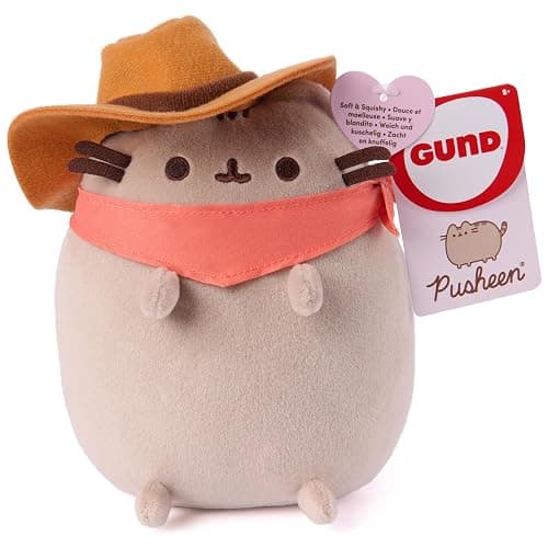 GUND Pusheen Cowboy Squisheen 6-Inch Squishy Plush Toy; Ages 8+ | Promotes Exciting Character Roleplay, Early Sensory Discovery, and Creative Storytelling; Soft, Comforting, Collectible Plush thumbnail 7
