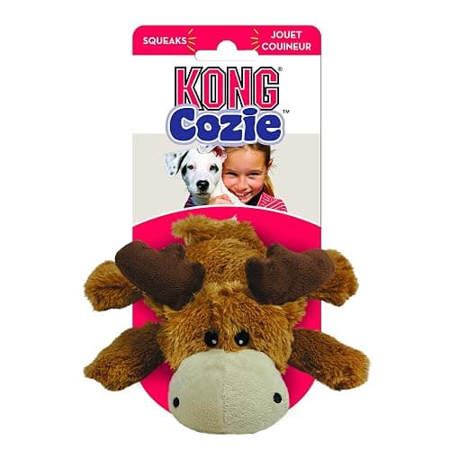 KONG Cozie Marvin Moose - Cute Dog Plush Toy for Indoor Play - Soft Chew Toy & Snuggle Buddy - with Squeaker, Durable Design & Minimal Stuffing - for Small/Medium Dogs thumbnail 4