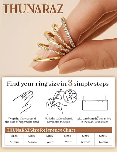 Gold Stackable Rings thumbnail 5