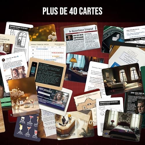 Dossiers Criminels Pocket - Qui a tué Jasper Van Der Meer ? Meurtre sous fond de scandale politique - Jeu d'enquête en cartes - Jeu de voyage et de poche - Famille et amis - 1-6 Joueurs - 45 min thumbnail 4