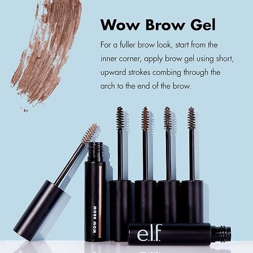 e.l.f. Wow Brow Gel, Volumizing, Buildable, Wax-Gel Hybrid, Creates Full, Voluminous-Looking Brows, Locks Brow Hairs In Place, Neutral Brown thumbnail 2