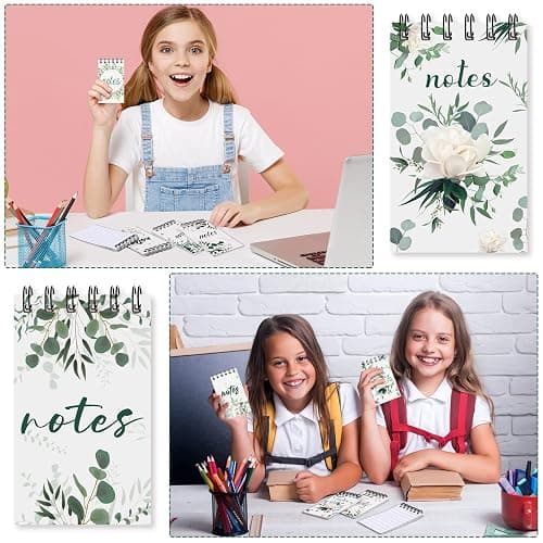 Yeaqee 24 Pcs Family Reunion Favors Greenery Eucalyptus Spiral Notebook Mini Aesthetic Spiral Notebook Cute Eucalyptus Flower Party Favors Journal Small Memo Note Pad Bulk for Office Supplies Wedding thumbnail 7