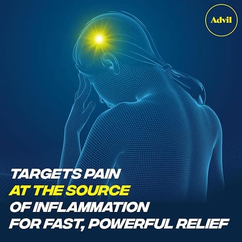 Advil Pain Reliever and Fever Reducer, Pain Relief Medicine with Ibuprofen 200mg for Headache, Backache, Menstrual Pain and Joint Pain Relief - 300+24 Coated Tablets thumbnail 4