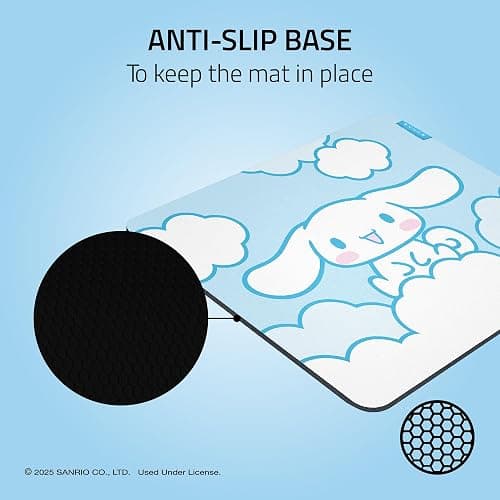 Razer Gigantus V2 Soft Gaming Mouse Pad, Medium, Cinnamoroll Edition | Textured Micro-Weave Cloth Surface, Thick, High-Density Rubber Foam, Anti Slip Base thumbnail 4