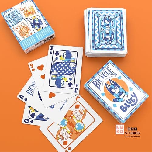 Bicycle Bluey Playing Cards Deck, Cute and Collectible Bluey Toys Deck of Card Game for Family Game Night Featuring Bingo, Chilli, and Bandit thumbnail 5