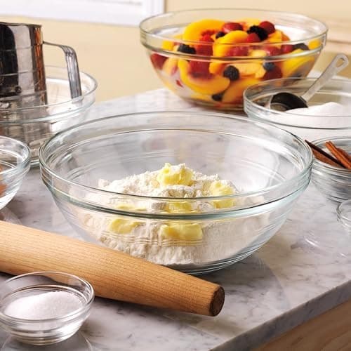 Duralex Made In France Lys Stackable 9-Piece Glass Bowl Set,Clear thumbnail 2