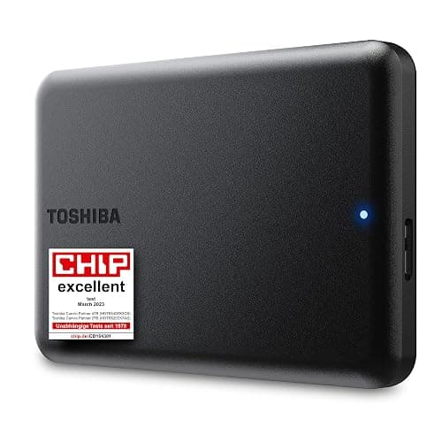 Toshiba Canvio Partner 2TB Portable 2.5'' External Hard Drive, USB 3.2, Compatible Mac & Windows. Xbox, PS4, PS5 (HDTB520EK3AB) - Image 1
