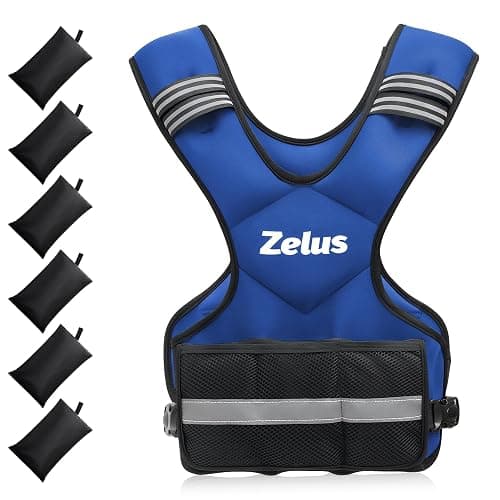 ZELUS Weighted Vest for Men and Women | 4-10lb/11-20lb/20-32lb Vest with 6 Ironsand Weights for Home Workouts | Adjustable Body Weight Vest Exercise Set for Cardio and Strength Training - Image 1