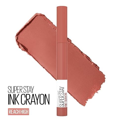 Maybelline Super Stay Ink Crayon Lipstick Makeup, Precision Tip Matte Lip Crayon with Built-in Sharpener, Longwear Up To 8Hrs, Reach High, Rosey Mauve, 1 Count thumbnail 6