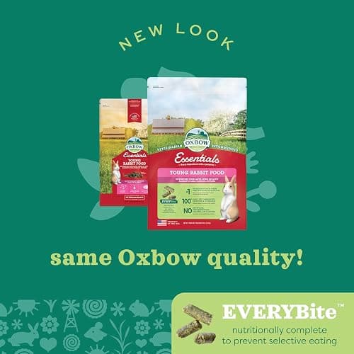 Oxbow Essentials Rabbit Food, Young Rabbit, Made with Oxbow Timothy, Pet Food Pellets for Bunnies, Small Animal Pet Products, Made in USA, High Fiber Bunny Supplies, 10 lb. bag thumbnail 10