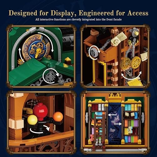 Lumibricks Steampunk Time-Rift Library Lighting Building-Bricks Set, 3187 Pcs Modular Building from Chrono Custodians Collection Display Set for Adults and Steampunk Lovers thumbnail 5