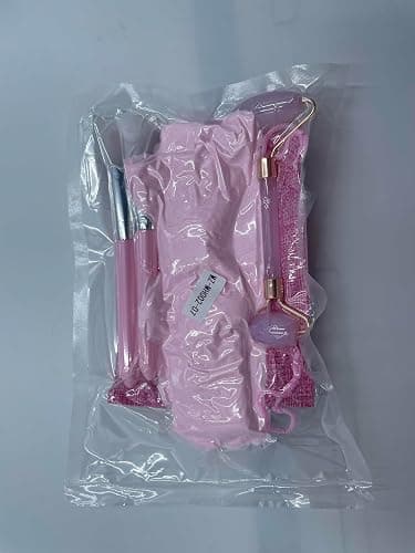 VEGCOO Rose Quartz Face Roller Gua Sha Set, Pink Jade Roller for Women, Gua Sha Stone Massage Tool for Skincare, Facial, Neck and Body Muscle Relaxing thumbnail 9