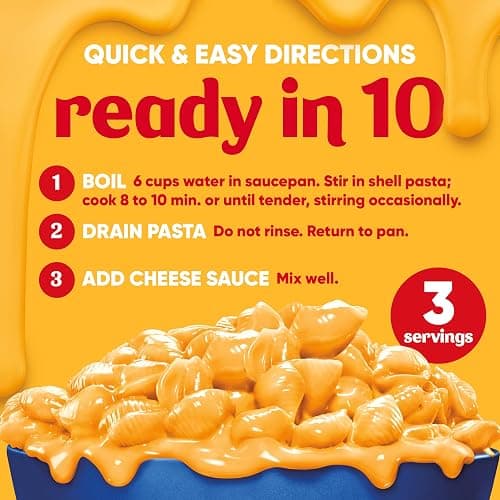 Velveeta Shells and Cheese Mac and Cheese Dinner, 3 Boxes, Original, 12 oz | for Easy Dinner or Dinner Sides Made with Real Cheese Made With Real Cheese thumbnail 8
