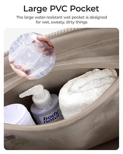 BAGSMART Gym Bag for Women, Duffle Bag for Travel with Wet Pocket, Lightweight Carry on Weekender Duffel, Water Resistant thumbnail 5