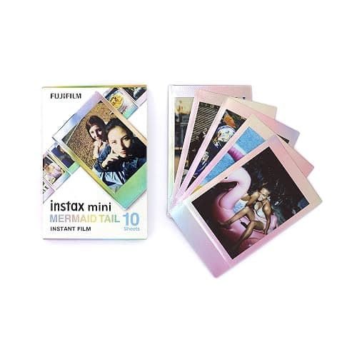 instax Limited edition 3 pack Deco mini film Bundle, Confetti, SKY Blue, Mermaid Borders, pack contains 3 x 10 shot film catridges thumbnail 5