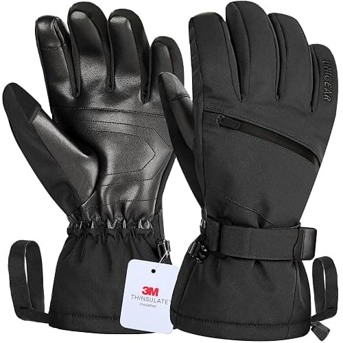 Unigear Skihandschuhe Herren Damen, 3M Thinsulate Winterhandschuhe Touchscreen, Thermohandschuhe wasserdicht warm rutschfest für Skifahren Snowboard Eislaufen Wandern Radfahren - Image 1