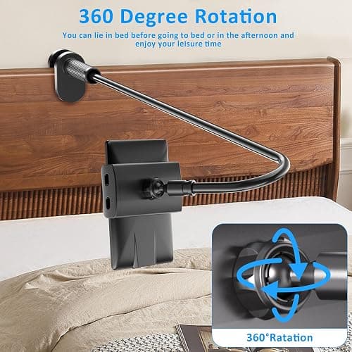 Kefotic Gooseneck Tablet Holder for Kindle Reading in Bed, Hands Free Desk Bedside Lazy Arm Stand for Kindle Accessories, Compatible with iPhone iPad mini thumbnail 5