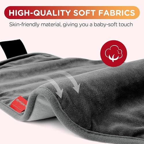 Heating Pad for Back, Comfytemp Fathers Day Dad Gifts for Men, Large Electric Lower Back Heating Pad, FSA Eligible HSA Heat Pads for Women Mom Period Lumbar Abdomen, XL Heated Belt — 11 Auto-Off, Grey thumbnail 5