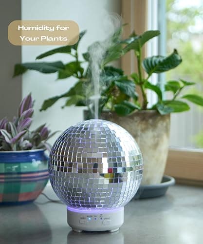 Mirror Ball Diffuser – Cute Essential Oil Diffuser and Humidifier for Home | Rotating, 2 Timer Modes, Eclectic & Maximalist Room Decor thumbnail 6