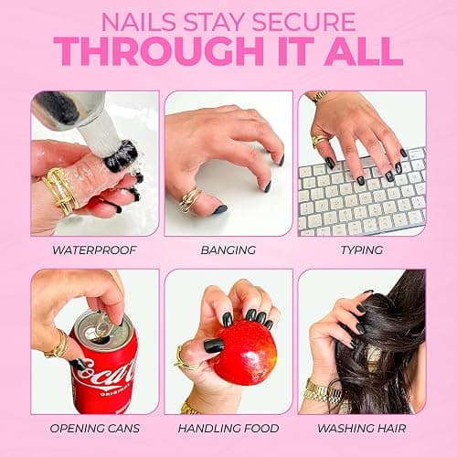 LUXXI Super Strong Brush On Nail Glue for Press On Nails | Best Extra Strength Nail Glue for Long Lasting Extended Wear for Press-Ons, Nail Tips & Acrylic Nails thumbnail 3