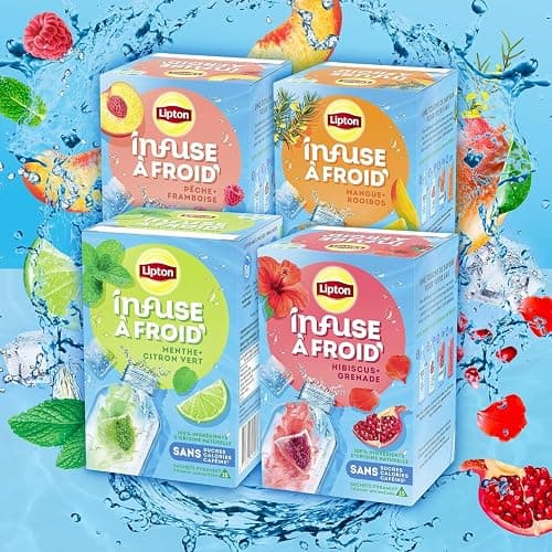 Lipton, Infuse à Froid, Infusion à Froid, Goût Citron & Menthe, Idéale pour le Thé Glacé, Ingrédients d'Origine 100% Naturelle, 15 Sachets Pyramid thumbnail 7