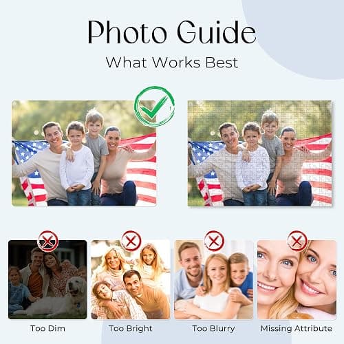 GifXify Custom Puzzles from Photos - 300/500/1000-Piece Custom Puzzle with Picture & Text - Personalized Jigsaw Puzzle for Adults & Kids - Family, Wedding, Pet, Birthday Gift thumbnail 6