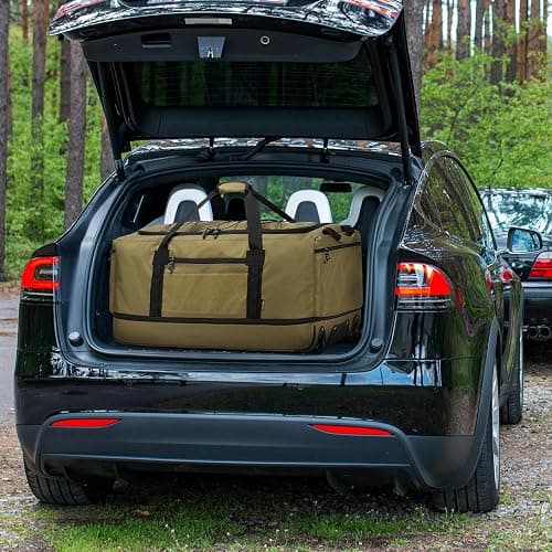 Laripwit Sac de Voyage Pliable à roulettes XXL 130-170L Extensible Sac de Sport avec roulettes 36'' Extra Large Sac à Bagages Souple avec Poignées Multiples, Marron thumbnail 7
