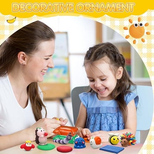 Air Dry Clay Bulk, Modeling Clay for Kids, 150 Pcs, Multicolored | Lightweight Foam Modeling Clays,DIY Molding Clays for Kids Adults = Gifts Supplies,DIY Crafts School Projects, Easy to Shape thumbnail 2