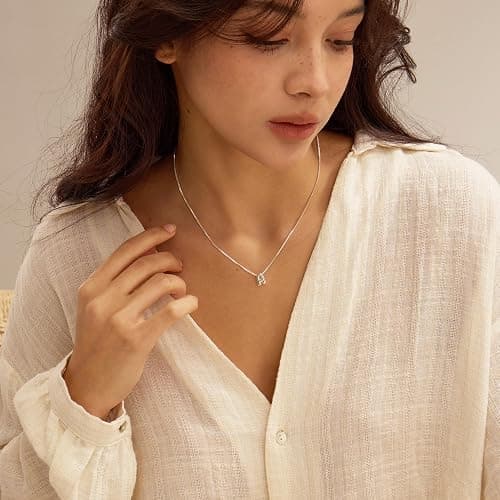 MARYLAX 14K Gold Plated Bubble Letter Necklace, Tarnish Free and Waterproof Dainty Initial Necklace for Women, Trendy Personalized Gold Jewelry Gift for Her thumbnail 3