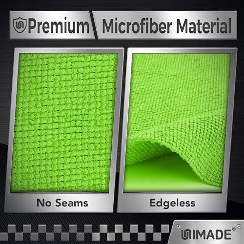 UNIMADE Microfiber Cleaning Cloth, 24 Pack Reusable Microfiber Towels for Cars Lint Free Cleaning Shop Towel Rags for Home Kitchen Automotive Bar Mechanic Restaurant Garage, 11"x 12", Multicolor thumbnail 3