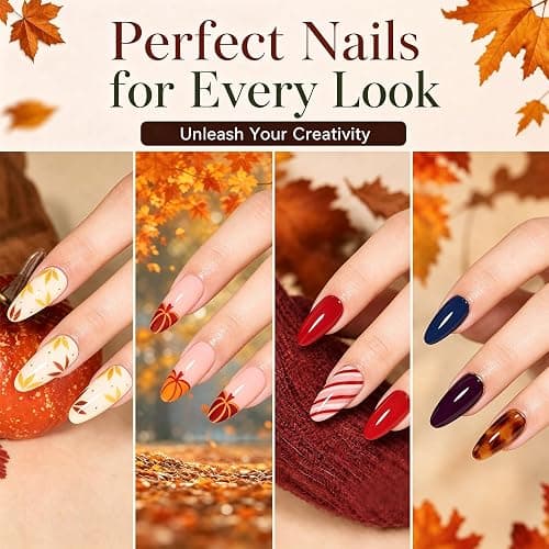 Beetles Fall Gel Polish Set, Waltz of Leaves Collection, 36 Autumn Colors | Purple Green Colors Gel Polish Set With Base and Glossy Matte Glitter Top Coat Soak Off UV Led Gifts for Women thumbnail 4