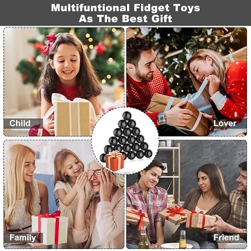 YISHIDANY 21Pcs Magnet Black Ball Fidget Toy, DIY Hematite Stones Toys for Adults, Science Kit for Anxiety Relief, Magnetic Rattle Snake Birthday Easter Gift Egg Filler Stuffer Party Favors thumbnail 7