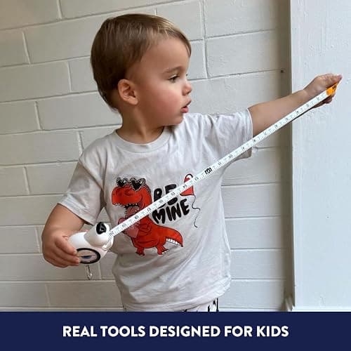Handy Famm Spot The Dog 4-in-1 Kids Tape Measure with Adjustable Level Eye, Angle Finder & Eraser Ears – Montessori STEM Learning Tool for Children Ages 3+, Educational Construction Toy thumbnail 6