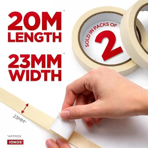 Status IONOS Masking Tape, Pack of 2, 23mm x 20 Metres | Multi-Surface Decorating Tape, DIY and Painting, Clean Removal, Easy Tear Design, IONMT23MM2PKX2 thumbnail 2