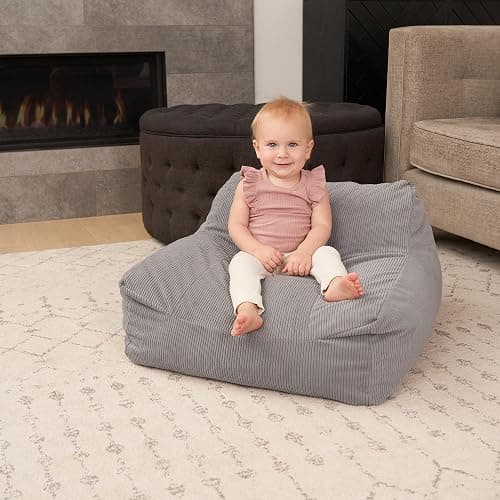 ZICOTO Soft Memory Foam Bean Bag Chair for Toddlers - Trendy Kids Chair and Baby Lounger for Nursery, Playroom, or Living Room Decor thumbnail 7