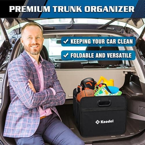 K KNODEL Car Trunk Organizer, Foldable Organizer for Car, Automotive Consoles & Organizers, Storage with Reinforced Handles (Medium, Black) thumbnail 6