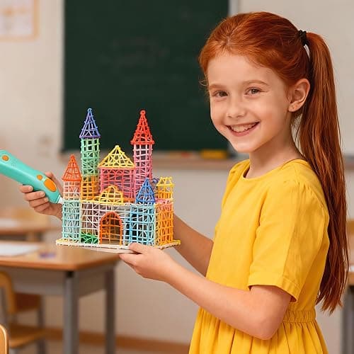 Logiim 32 Colors PCL 2.5mm 3D Pen Filament Refill Compatible with 3Doodler Start+, Low Temperature Filament, 15 cm x 5 pcs Total 2400cm, Safe & Easy-Use Refill 160Pcs thumbnail 2