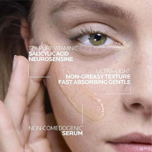 La Roche-Posay Pure 12% Vitamin C Serum For Face With Hyaluronic Acid & Salicylic Acid, Hydrating Face Serum, Boost Radiance & Reduce Wrinkles, 2 Formulas for Normal or Oily Skin Control thumbnail 5