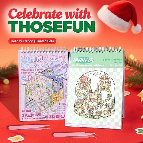 3D Sticker Scene Book for Adults & Kids, 20 DIY House Stickers Therapy - Make Your Own House Room Landscape Scenes Fun Gift Idea for Girls thumbnail 9
