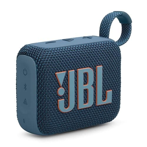 JBL GO 4, Enceinte Bluetooth ultra-portable, son JBL Pro, basses percutantes, 7 heures d'autonomie, fonction Playtime Boost, résistante à l'eau et à la poussière IP67, bleu - Image 1