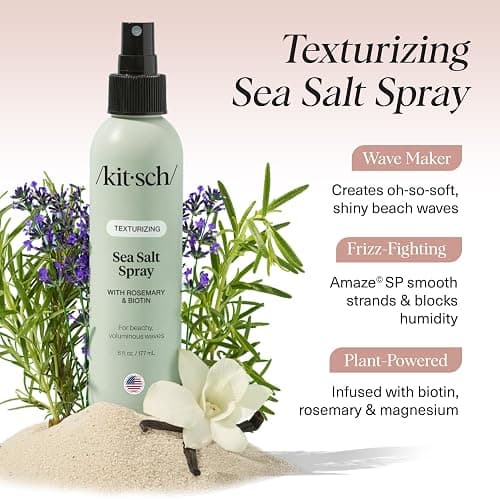 Kitsch Sea Salt Spray for Men and Women | Hair Spray with Rosemary, Biotin, Magnesium – Hair Texturizer for Natural Curls and Beach Waves | Ideal Gifts for Women, 177 mL thumbnail 4